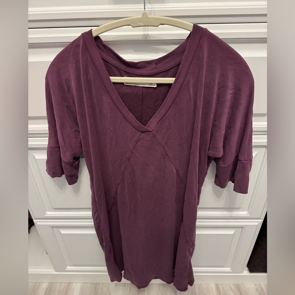 Abercrombie & Fitch Purple Oversized Short Sleeve Tee